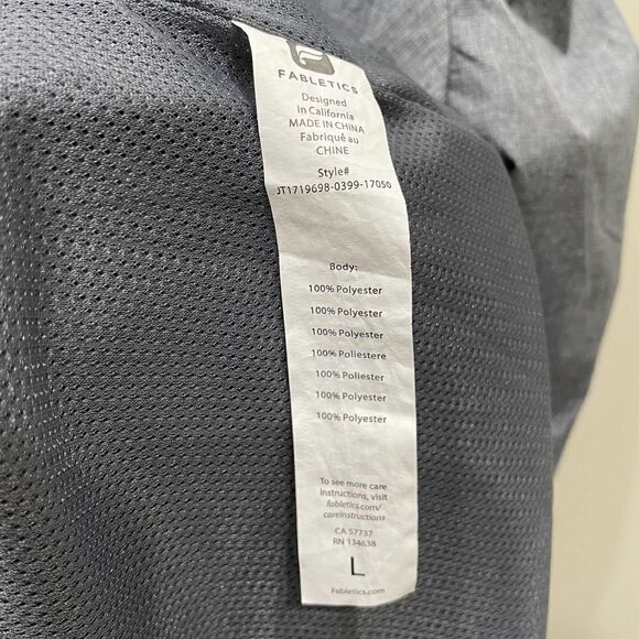 Fabletics Danielle Athletic Gray Pullover Jacket - Size: Large - Picture 10 of 11